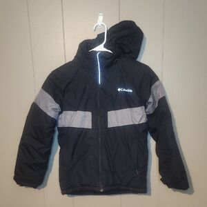 Columbia Black and Gray Hooded Jacket
